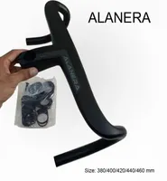 Black ALANERA Carbon Handlebars Road Bicycle Intergrated Handlebar With Spacers Clamp 286mm Bent Bar 380400420440460mm1208168
