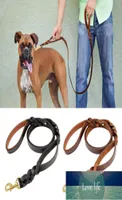 Didog Genuine Leather Dog Leash Double Handle Braided Dog Traffic Leashes Working Training Leads For Medium Large Dogs4627157