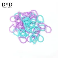 D&D 40 60 100pcs 2 Colors Plastic Knitting Stitch Markers Crochet Locking Tool Craft Ring Knitting Tools223E