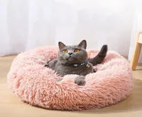 Cat Bed House Round Long Plux Super Soft Pet Dog Bed Winter Winter Warm Sleeping Bag Puppy for Dogs Nest Products Mat Cat 2011303628303
