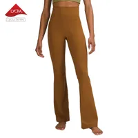 Lycra tissu ￩vas￩ leggings larges pantalons de sport de jambe haute