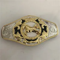 1 Pcs Lace Gold Running Horse Western Cowboy Belt Buckle For Hebillas Cinturon250a