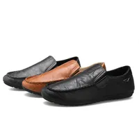 Chaussures pour hommes Pu Moccasins Flats conduisant chaussures zapatos de hombre 2021 hommes chaussures d￩contract￩es chaussures en lin ￠ lacets chaussures homme respirant