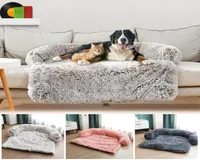 Capa de sofá -cama de vestuário para cachorro calma de pelúcia de manta removível colchão de pet -gato camas de gato quentes almofadas de almofada de almofada de mobília de mobília pro7174102