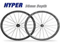 700c Winspace 385065mm Defth Road Bicycle Wheels Hyperlight Peso Disco Freno Freno Cashet Carbon Wheelset con aerote con Spok8785649 aerodinamico