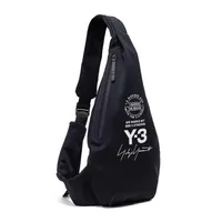 Y-3 Black crossbody bag Knight signature models Yohj i men and women chest bag shoulder backpack247j