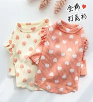 Dog Apparel Shirt Coat Pet Clothes Heart Leisure Wear Clothing Dogs Small Cute Soft Chihuahua Print Autumn Pink Girl Mascotas3243943