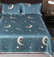 Folhas de lençóis lençóis de desenho animado Rayon Mod Soft for KingQueen Tamanho 1518m Casca de cama de seda em casa 1pcs preto plang6264379