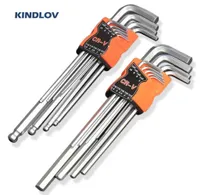 KINDLOV 9Pcs Wrench L Shape Allen Key Set Torx Hex Screwdriver BallHead Universal Spanner Double End Wrench Set Repair Tools 21119286927