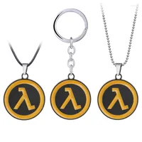 키 체인 게임 반감기 Alix Key Chain for Men Metal Round Logo Ring Women 's Bag Llaveros Para Hombre Wholesale