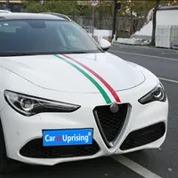 Araba stil İtalyan bayrağı üç renkli şerit çıkartma tampon çıkartması alfa için araba dekorasyon etiketi alfa romeo giulietta giulia stelvio287r
