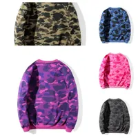 2023 Sweaters de pelaje de tiburones de capucha de moda sudadera hip hop de color negro y rosa al tama￱o de la marca M-2xl camuflage su￩ter suelto ropa para hombre sudadera nueva