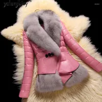 Women's Leather Real Sheepskin Coat Female Winter Natural Fur Pink Duck Down Jacket Women Korean Genuine Coats 2023 1928