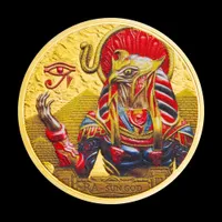 Biliboys Egyptische mythologie The Eye of Horus Souvenir Gold Collectible Coin Collection Art Creative Gift Commemorative Coin