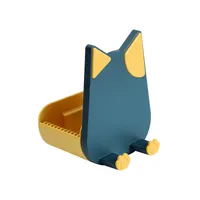 Holders Kitchen Creative Cute Cat Ear Pot Cover Rack Multifunctional Wall-mounted Household Sitting Cartoon Pot Lid Storage Holder Shelf