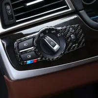 BMW X3 X4 F25 F26 5 7シリーズ5 GT F10 F07 F01カーボンファイバーヘッドライトスイッチボタン装飾的なフレームカバー248Q