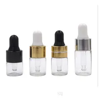 Parfymflaska 1 ml 2 ml l Amber Droper Mini Glass Essential Oil Display Vial Small Serum per brun provbeh￥llare Drop Leverans Han dhzgx