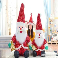 2019 Neues 20cm-130cm Santa Claus Doll Smile Santa Claus Plush Toy Doll Kreatives Weihnachtsgeschenk f￼r Kinder2252