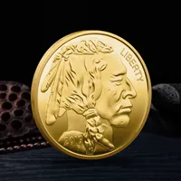 Biliboys ABD Paraları Buffalo Coin Altın Kaplama Hadi Hediye ve Hediyeler Koleksiyon Sanat Yaratıcı Ev Dekorasyonları Hint Hatıra Para
