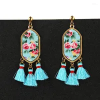 Dangle Earrings Fashionable Ethnic Tassel Drop Acrylic Statement Big Long For Women Jewelry Gift Fringing Pendientes