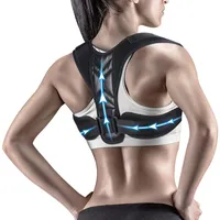 Suporte para trás Postura Corrector traseira para homens e mulheres Alisador totalmente ajustável para a clavícula de ombro de pescoço na coluna superior do suporte da coluna vertebral