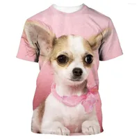 Camisetas para hombres Summer lindo chihuahua 3d impresión camiseta sudadera para hombres y mujeres ropa para niños amada casual