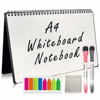 Whiteboards A4 Size Whiteboard Notebook Board reusable Meeting White with Pen Presentation Supplies 230217