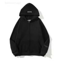 Svett hoodie f￶r m￤n zip par bakbrev dubbel plysch huva tr￶ja kappa dimma v￤sentliga mode 4m7irhed