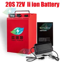 20S 72V 50Ah 60Ah Lithium Battery 60A BMS 72V 50Ah 60Ah Lipo Li-ion Battery for Ebike Electric Bicycles Free 84V 10A Charger