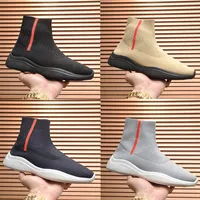 새로운 디자이너 니트 양말 신발 클래식 트레이너 캐주얼 신발 럭셔리 남자 흑백 주자 운동화 패션 양말 부츠 부츠 상자 크기 38-45 니트 신발
