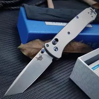 Titanium Handle Benchmade 537 Axis Tactical Folding Knife Outdoor Camping Fishing and Hunting Safety Defense Pocket Knives EDC Tool302b