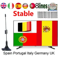 Оскам Cline стабильный спутниковый приемник антенна CCCAM 8 линий быстро стабильный кабель Европа для DVB S2 Польша Германия Испания Португалия