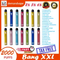 Bang XXL 2000 Puffs Disposable E-cigarettes Bang Puff 2000 Vapes Electronic Cigarettes Pro Max Vape Pen 800mAh Battery 2% 5% 6% Pods Bar Prefilled Vapors Kit Paid 6ml Po