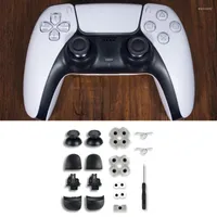 Oyun Denetleyicileri Dayanıklı L1-R1 L2-R2-Tetik Düğmeleri 3D-Analog Joysticks Başparmak Çubukları PS5-Kontrolör Onarım Seti için Kapak Kontaks Kauçuk