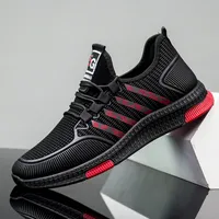 New Mens Runners Shoes Black Red Fashion Mesh Outdoor Breathable Soft Designer Sport Man Sneakers Chaussures 40-44