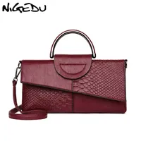 Evening Bags NIGEDU women Clutches pattern Crossbody Bag For Woman Messenger Bags Alligator PU Leather female handbag bolsas black 230221