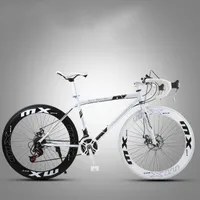 26 pollici Bike Fixie 30/40/60 Knife Solid Tire Racing Double Disc Brake Bicycle per adulti
