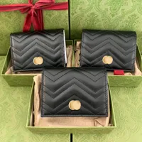 Luxurys marmont Coin Purses Wallets Card Holders man Designer Genuine Leather CardHolder Purse Holder mens wallet woman Multifunction Women&#039;s Coin Key Pocket