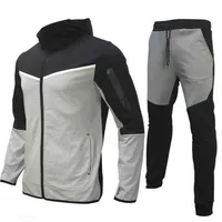 Mężczyźni Sport Set Autumn Sportswear Men's Tracksuit Dwuczęściowe zestawy swobodne kurczyki Swecit Running Jogging garnitur plus rozmiar 3xl con4