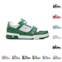 Dise￱ador Sneakers Men Trainer Zapatos casuales Capacalizadores Vintage Plataforma Monogramas Denim Zapatos Lienzo de goma Tama￱o de la zapatilla de cuero 36-45