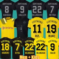 22 23 Soccer Jerseys Bvb All Black Bellingham Borussia Haller Adeyemi 2022 2023 Black Football Shirt Reus Hummels Reyna Brandt Dortmund Men Kids Kit Maillot de Foot