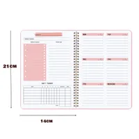 Notepads HCKG A5 Agenda Planner Notebook Diary Weekly Goal Habit Schedules Journal Notebooks For School Stationery Office 230221