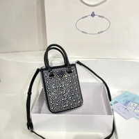 Top luxe designer Purse Hot Diamonds Mini Bag Vrouw Cross Shoulder Wallet Tortoiseshell Handle Fashion Lady Handtas Lady Populaire handtassen