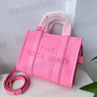De draagtas roze tassen vrouwelijke ontwerper Marc Lady Candy Pink Crossbody topkwaliteit vol graan lederen mini micro luxe echte leer handtas strand strand