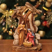 Autres événements First Zayton Nativity Scene Decor Home Christ Jesus Mary Joseph Catholic Figurine Ornement Ornement Holy Family Statue Gift 230221