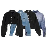 Designer Women Jackets denim jas dames knop letters slank voor dame outfit vrouw jeans jassen om classcia windschepende jassen te overtreffen