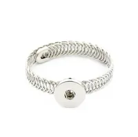 Bracelets de charme bracelets Gold Sier Metal Snap Button Brangles Fit 18 mm Snaps Ginger Boutons Jewelry For Women Men Drop Deliver Dhlco