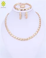 Fashion African Beads Jewelry Set Exquisite Flash Dubai Gold Color Necklace Sets Nigerian Wedding Bridal Cheap Whole 2012225619820