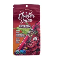 Упаковочные сумки в прямом эфире смоля 1000 мг Jeeter Juice Candy Mylar пластиковая молния пищевая упаковка Cunstom