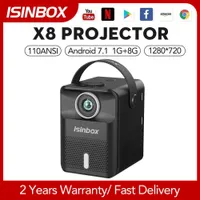 Projektörler ININBOX X8 Projektör Android 71 Taşınabilir Ev Sineması Sineması 1280720 HD 1080P Video Bluetooth WiFi LED Beamer 110ansi J230222